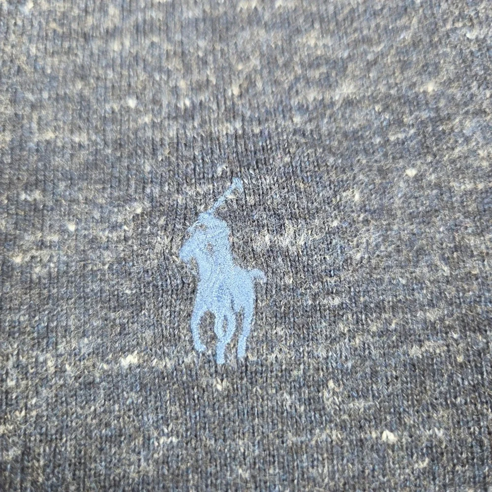 Polo Ralph Lauren Mens XL Blue Heather Cotton Crewneck Sweater Pullover Pony